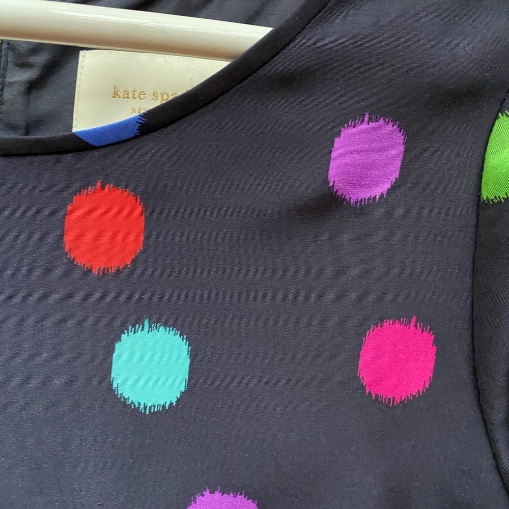 KATE SPADE Silk Belina Polka Dot Shift Dress 8 - Picture 8 of 8